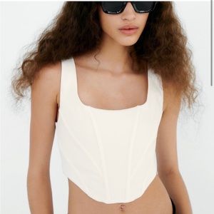 Zara bustier crop top